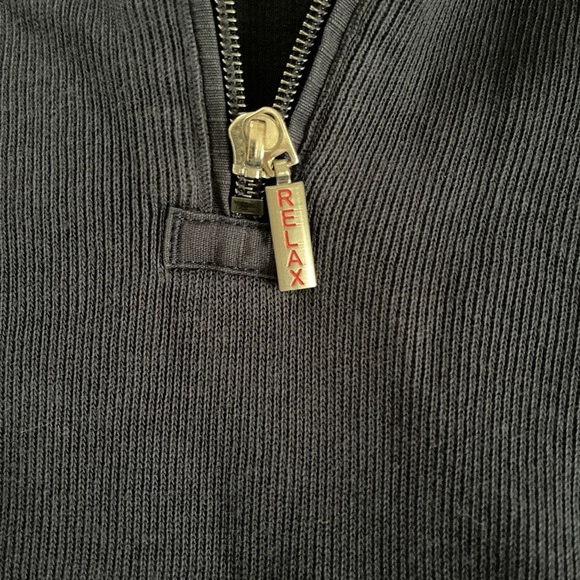 Tommy Bahama Mens Relax Fleece Half Zip Pullover navy Sweater Size L - Picture 6 of 8